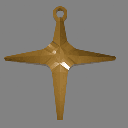 Star Shaped Christmas Ornament v2 3d model