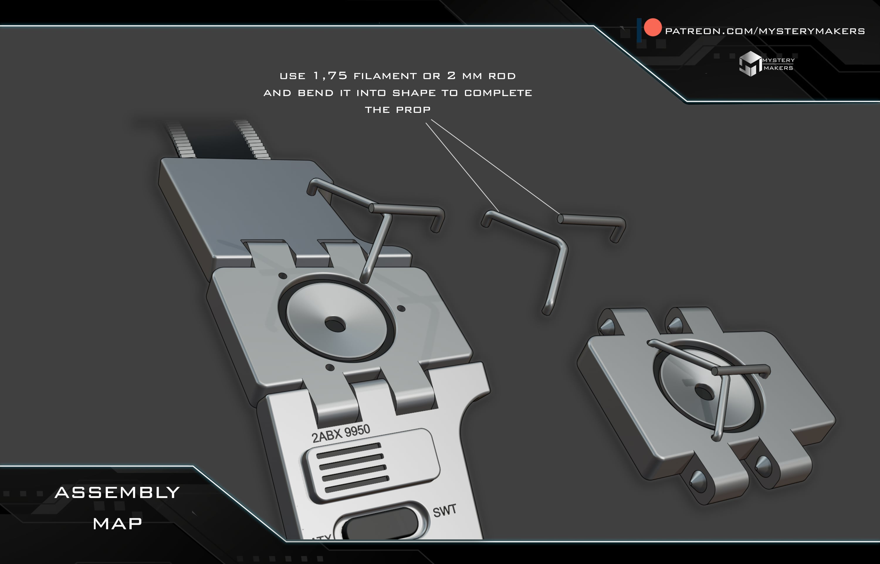 SAPD Shoulder Communicator - Demolition man 3d model