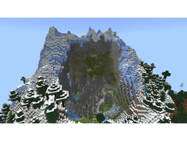 Minecraft mountain 3d model