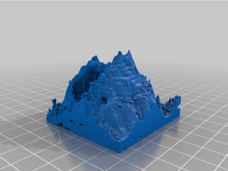 Minecraft mountain 3d model