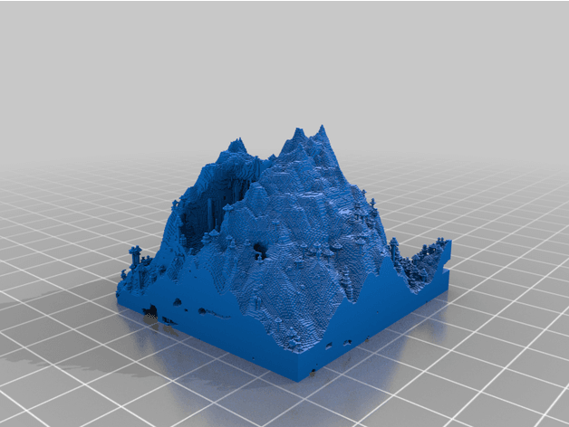 Minecraft mountain 3d model