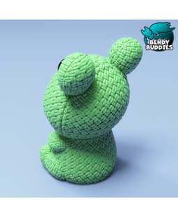 Piggy Frog Costume / Cute Knitted Beast Model / Collectible Pigface Figure / Print-in-Place Statue 3d model