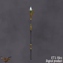 Staff of Cherished Necromancy 3d model