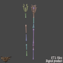 Staff of Cherished Necromancy 3d model