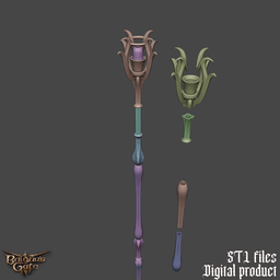 Staff of Cherished Necromancy 3d model