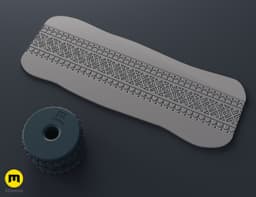 Texture Rollers Scandinavian motifs middle #1 3d model
