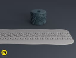 Texture Rollers Scandinavian motifs middle #1 3d model