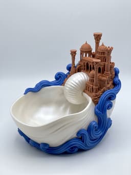 Fantasy Ocean Castle Nautilus Catchall Bowl 3d model