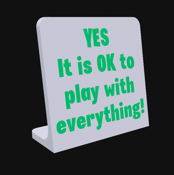 Ok To Play Sign 3d model