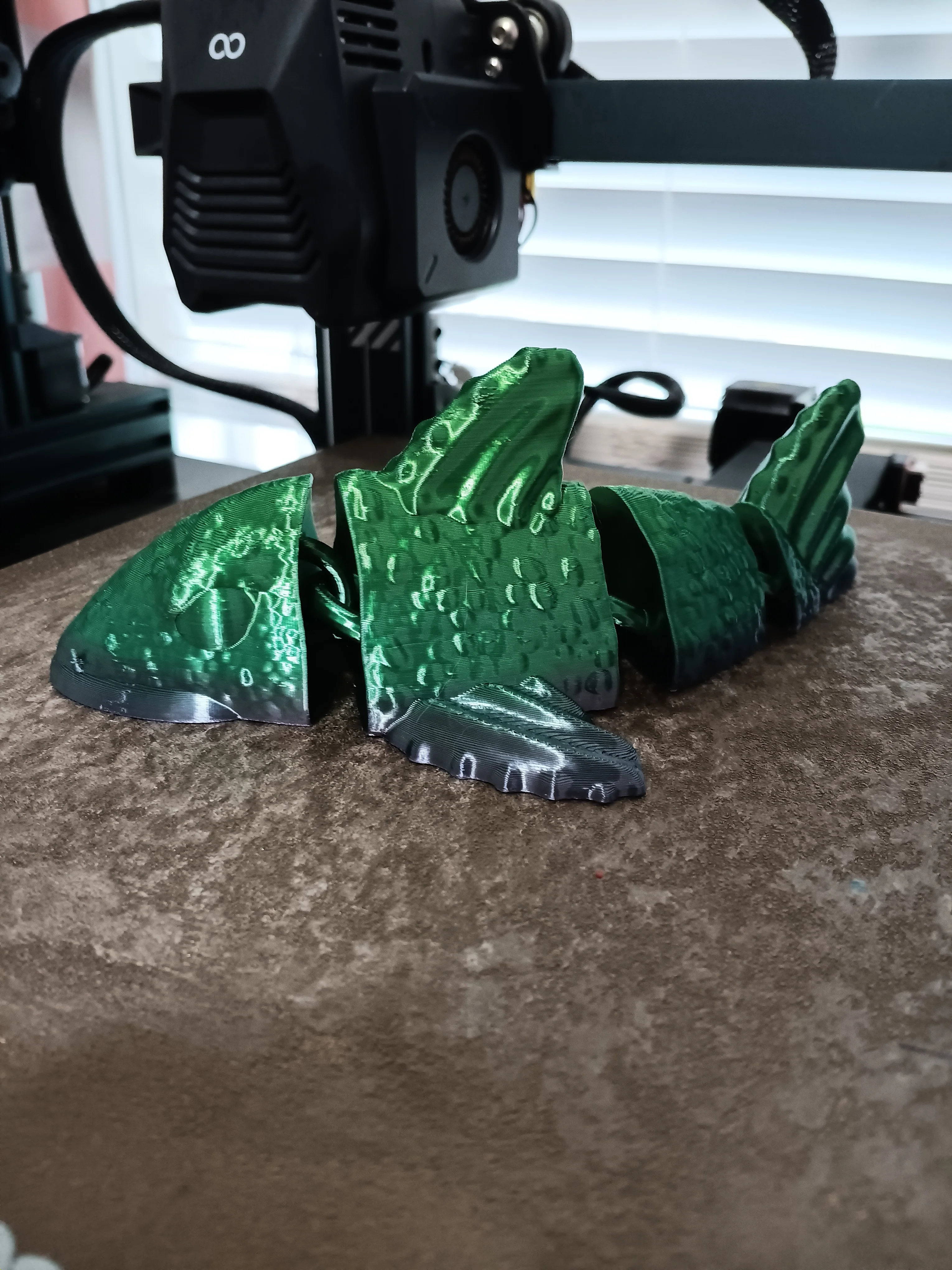 Koi Fish - flexi fidget toy - articulated - print in place 3d model