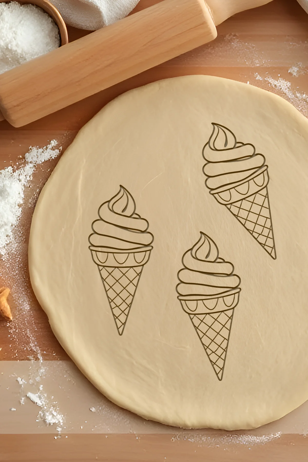 Ice Cream Cookie Cutter, Biscuit Cutter 3d model