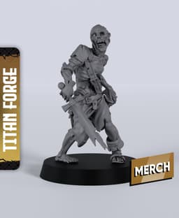 Gravehaunt Zombie D - With Free Dragon - 5e DnD Inspired for RPG and Wargamers 3d model