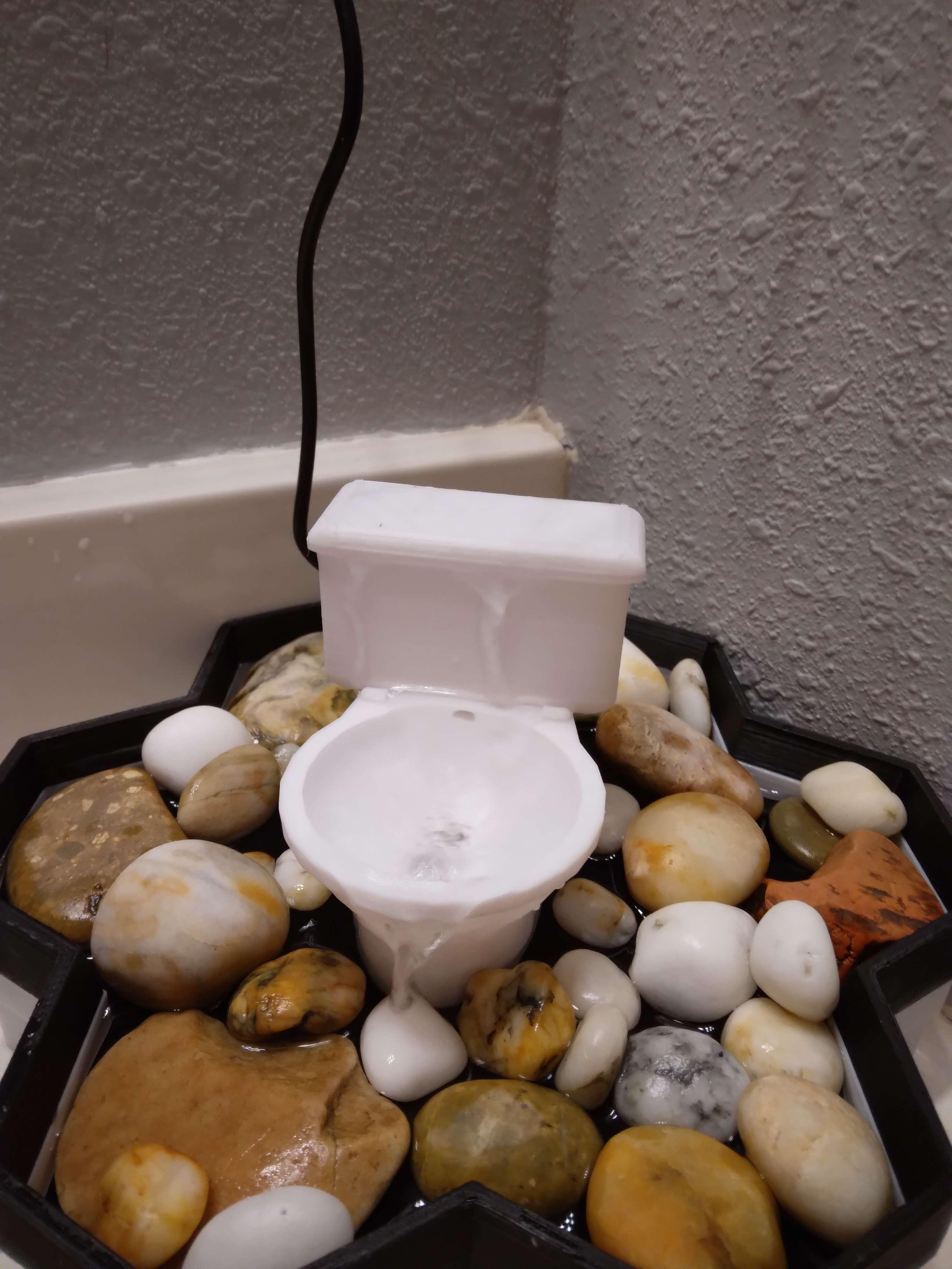 Toilet For Modular Desktop Fountain 3d model
