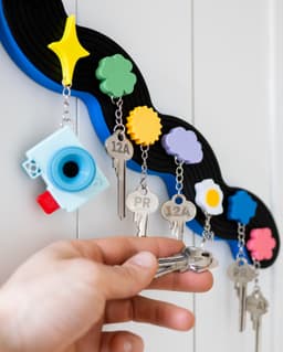 Squiggle Magnet Strips // 20cm and 30cm Magnetic Bar 3d model