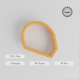 Helmet Shape Cutter Set, 18 Sizes 0.75"-5", Perfect for Cookies, Fondant, Clay PRODUCT_3628 3d model
