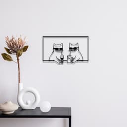 Cat Friends Wall Art 3d model