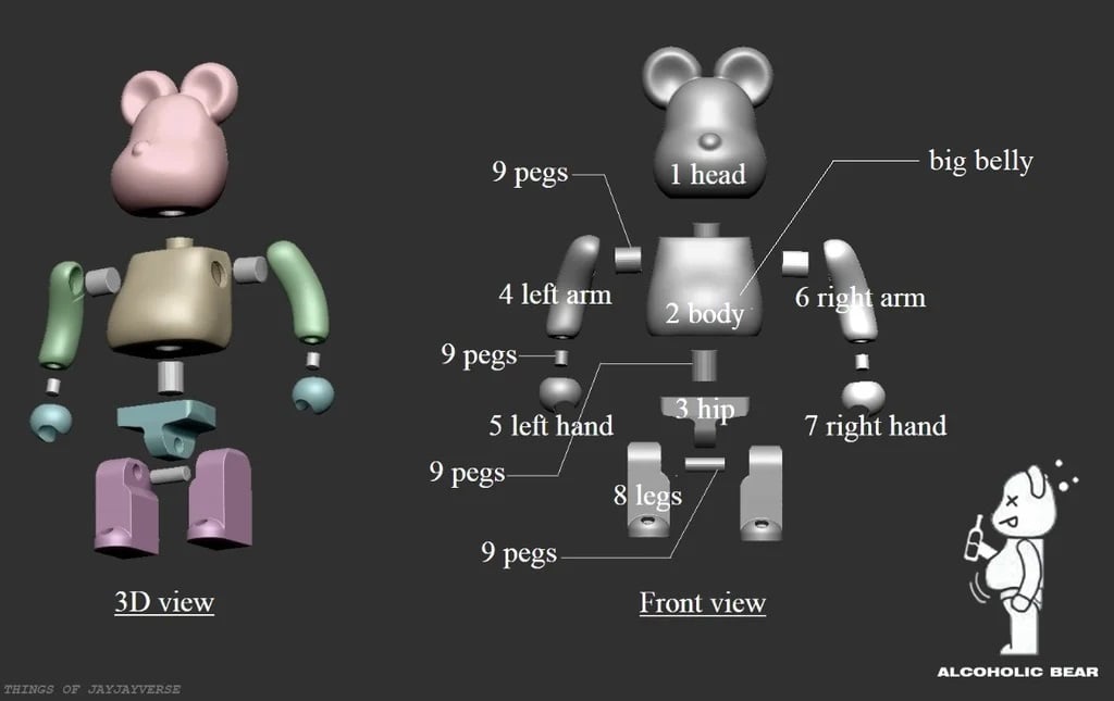 Bear Brick 3d model