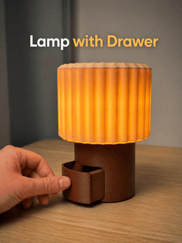Lamp with Drawer | Push-Push Mechanism | Hidden Storage 3d model