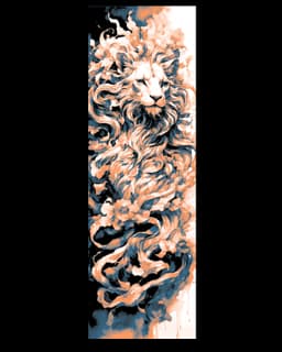 Artistic view of the spirit of the Lion - Set of Bookmarks 3d model