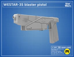 Westar-35 Bo-Katan Animated Blaster 3d model