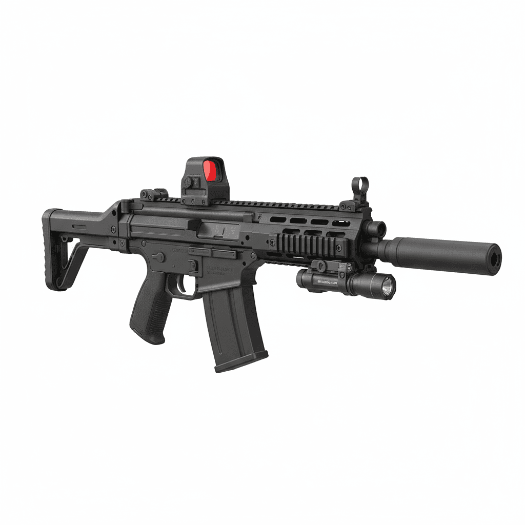 Gun MP7 Tactical Compact Defense Weapon 3d model