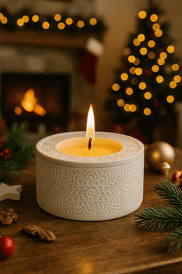 Free Floral Mandala Tealight Holder STL – Elegant LED Candle Holder 3D Print 3d model
