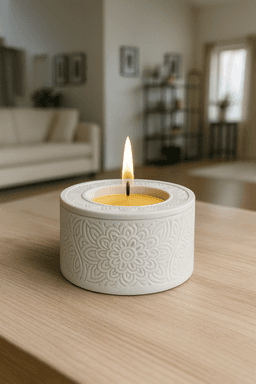 Free Floral Mandala Tealight Holder STL – Elegant LED Candle Holder 3D Print 3d model