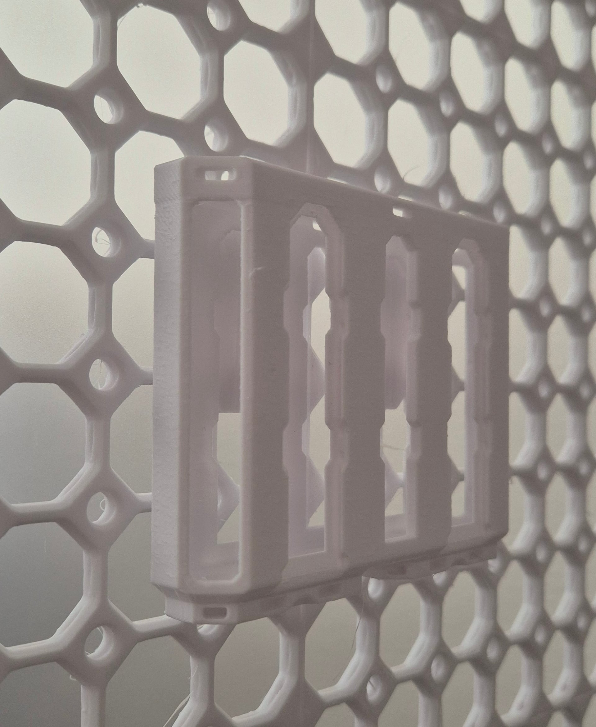 2x0.5x1.5 CU - Topped Multipoint Rail - Skeletonized Multibin Shell 3d model