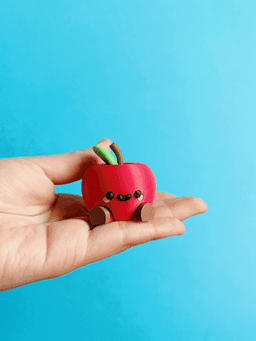 Cute Articulated & Clicker Apple | No AMS | Print-in-place 3d model