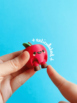 Cute Articulated & Clicker Apple | No AMS | Print-in-place 3d model