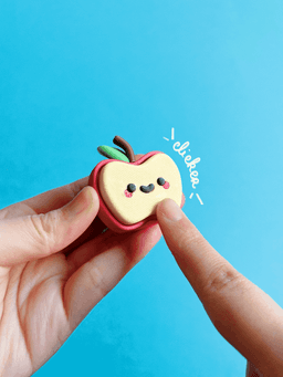 Cute Articulated & Clicker Apple | No AMS | Print-in-place 3d model