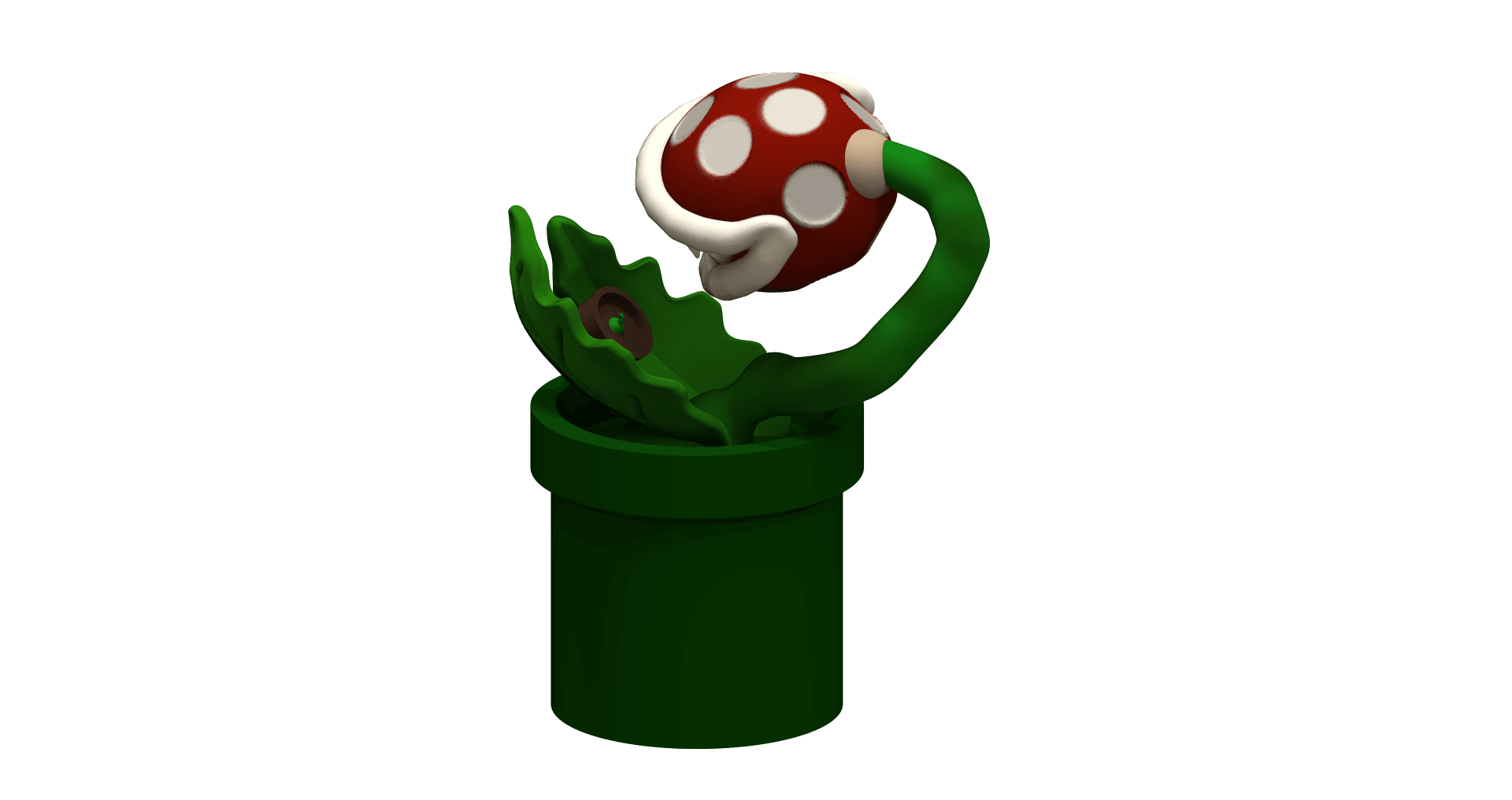Piranha Plant With Baby - Mario Fan Art 3d model
