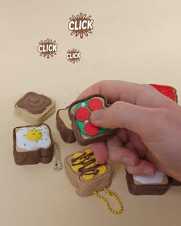 Toast Clicker Collection, Fidget Keychain, Mechanical Switch Toy 3d model
