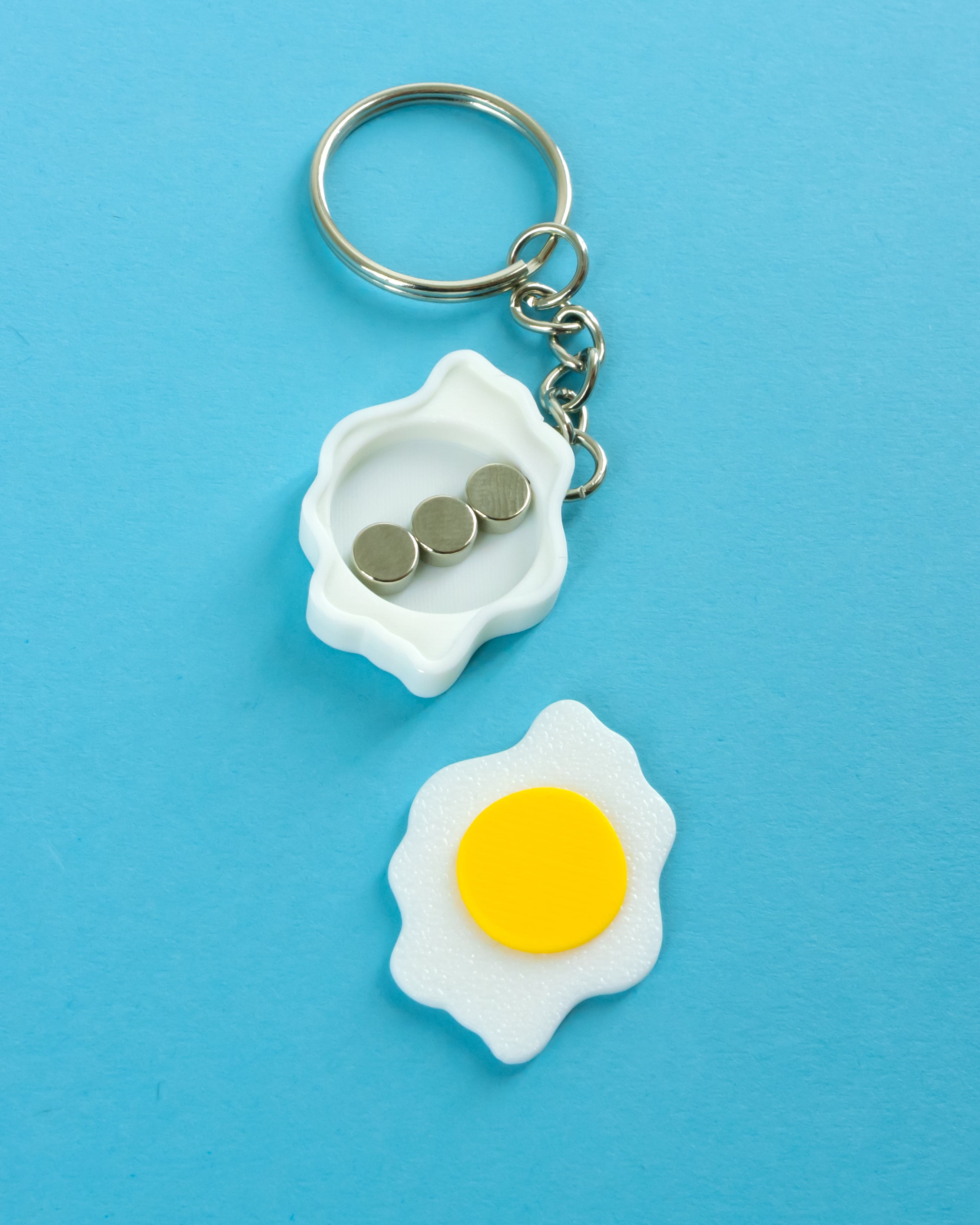 Egg // Flatland Keychain Magnet 3d model