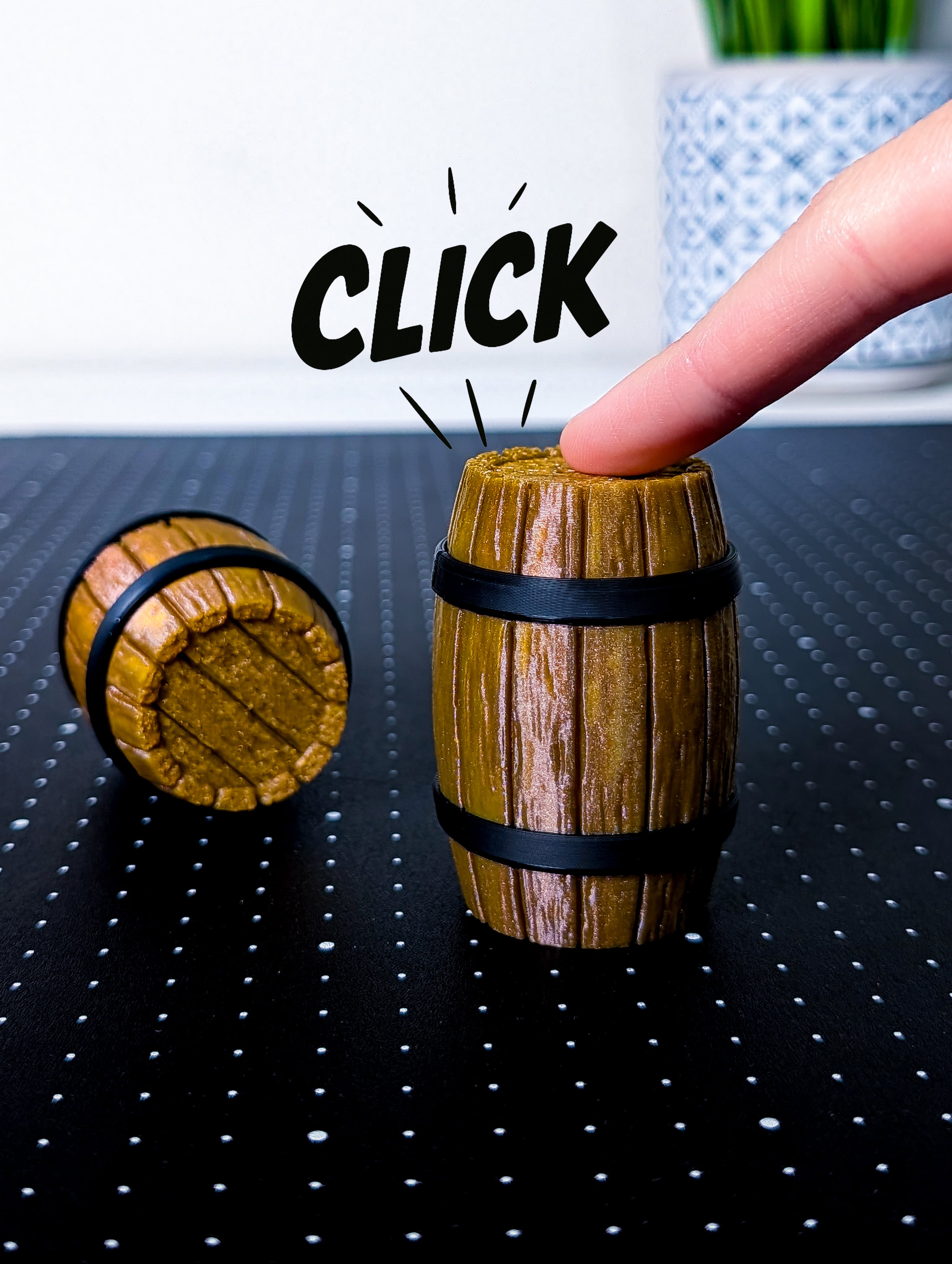 Wood Barrel Clicker 3d model