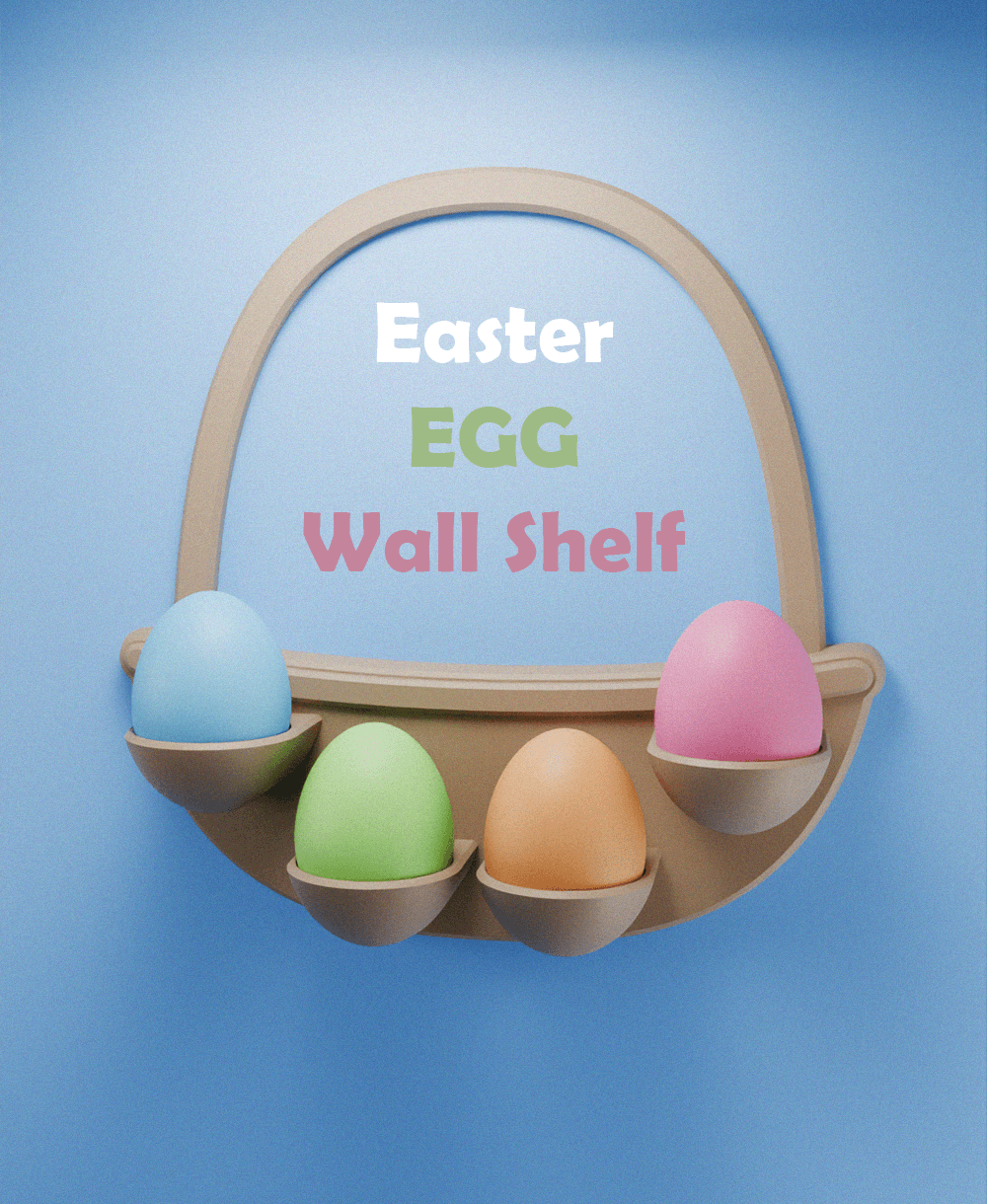 Easter Basket Wall Shelf 3d model