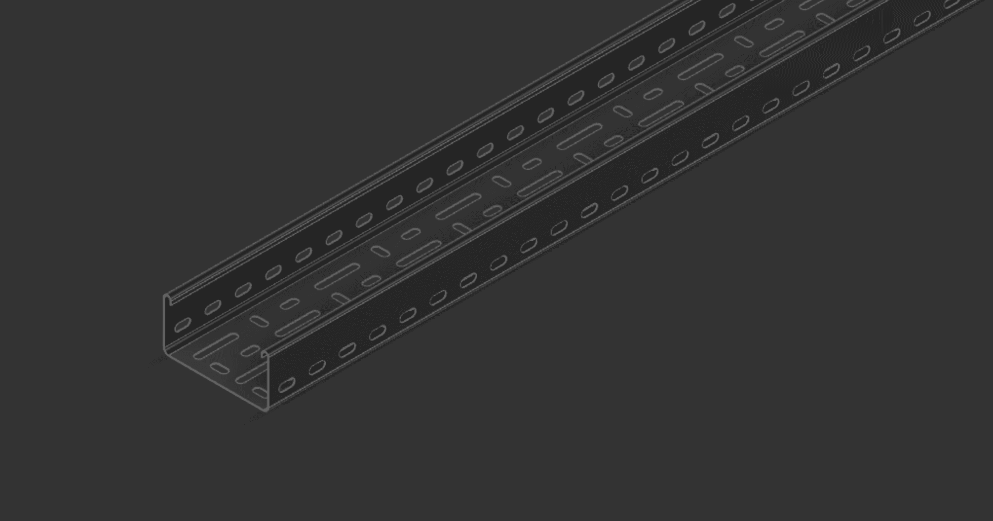 Cable Tray 100mm x 3000mm TYPE2 3d model