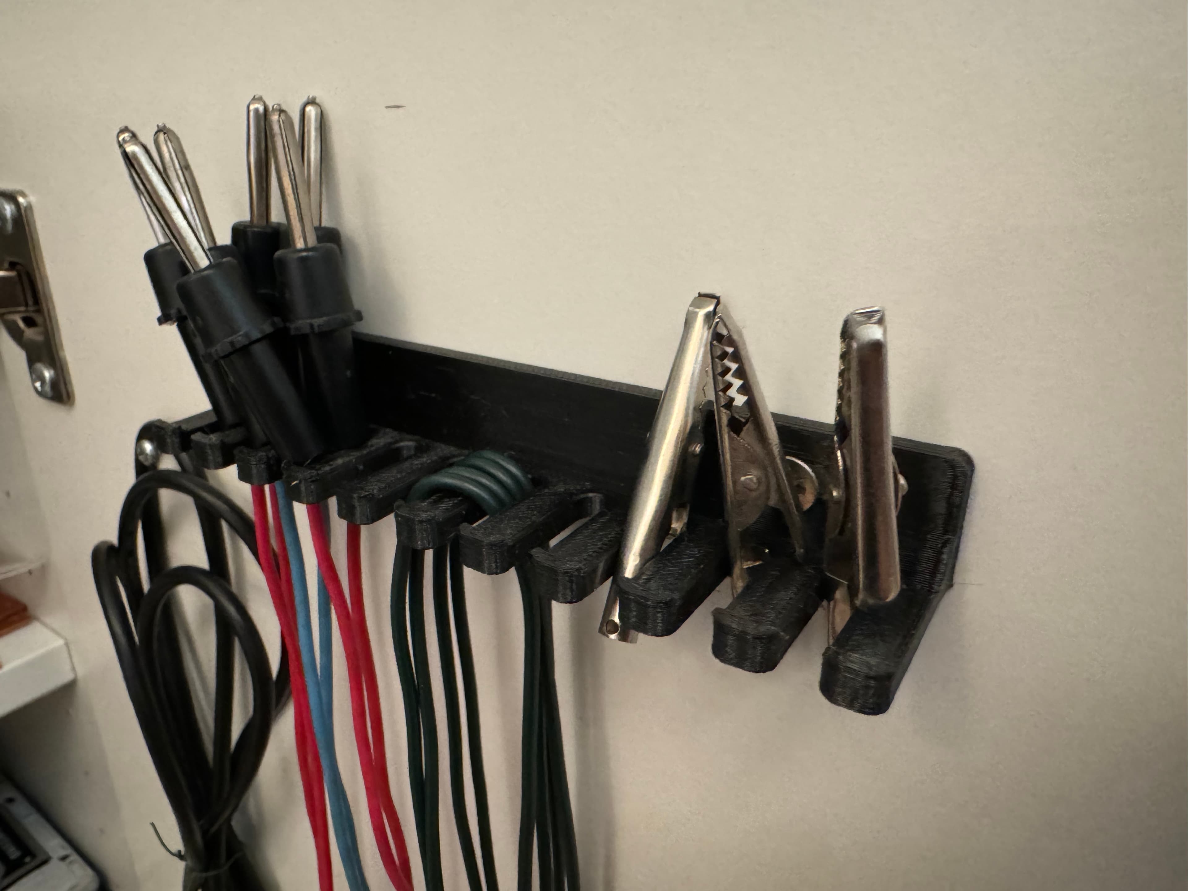 Simple test clip lead holder 3d model