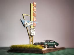 Route 66 Diorama for Hot Wheels and 1:64 Diecast Cars & Figure 3d model