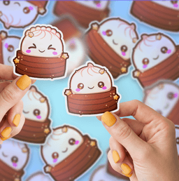 Mini Bun Clickers + Stickers 3d model