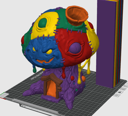 Crazy Mushroom House dice tower 3MF | Fantasy Decor Multi-Color | Functional 3d model