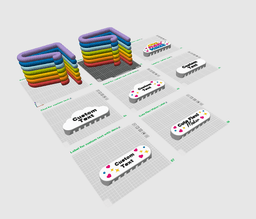 Rainbow Tablet Stand (Cute Flexi Maker) 3d model