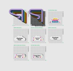Rainbow Tablet Stand (Cute Flexi Maker) 3d model