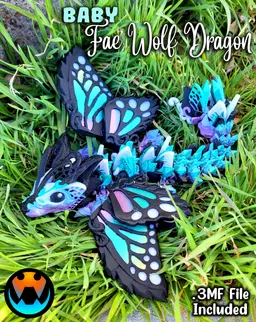 Baby Fae Wolf Dragon 3d model