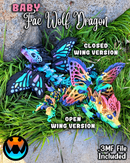 Baby Fae Wolf Dragon 3d model