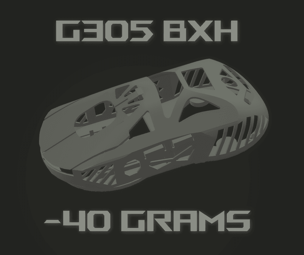G305 BXH logitech g305 shell mod 61g 3d model