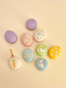 Springtime Easter Macaron Clicker Keychain Fidget Toy Bundle 3d model