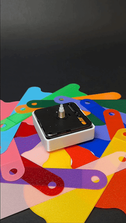 Pinwheel Clock 3d model