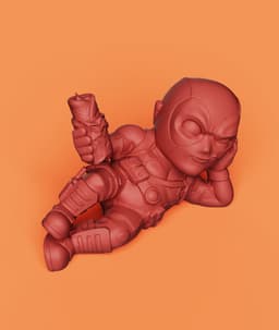 Deadpool Chimichanga Multi-Color 3MF | Fan Art | Bambu Ready 3d model