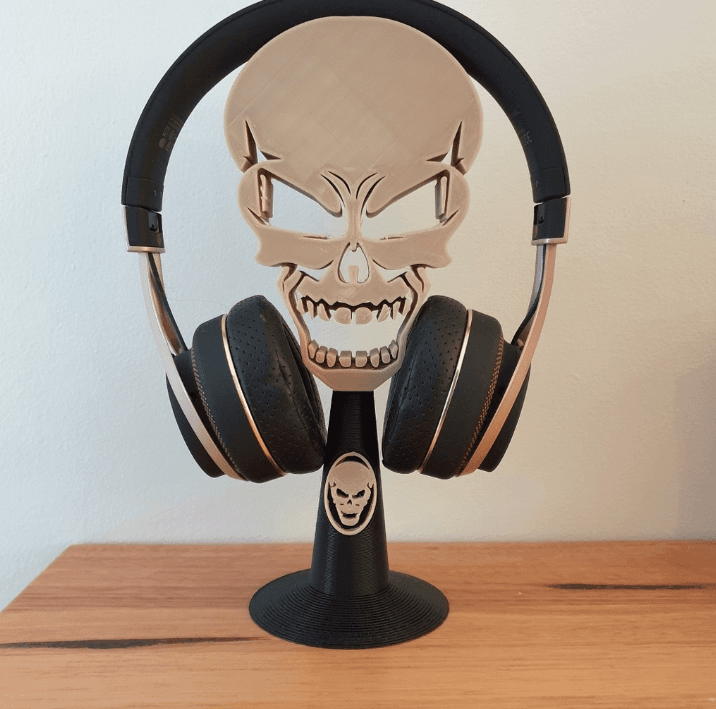 Skull Headphone Stand 3d model